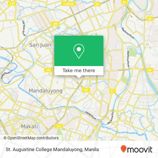 St. Augustine College Mandaluyong map