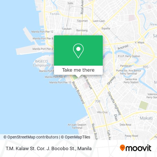 T.M. Kalaw St. Cor. J. Bocobo St. map