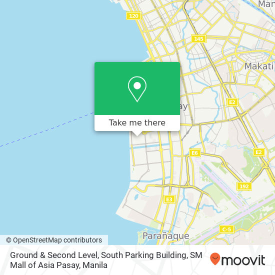Ground & Second Level, South Parking Building, SM Mall of Asia Pasay map