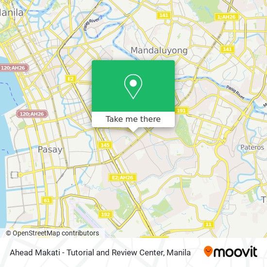 Ahead Makati - Tutorial and Review Center map