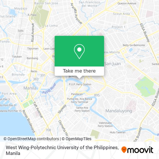 West Wing-Polytechnic University of the Philippines map