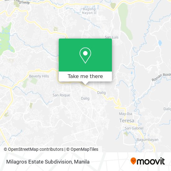 Milagros Estate Subdivision map