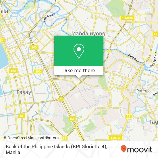 Bank of the Philippine Islands (BPI Glorietta 4) map