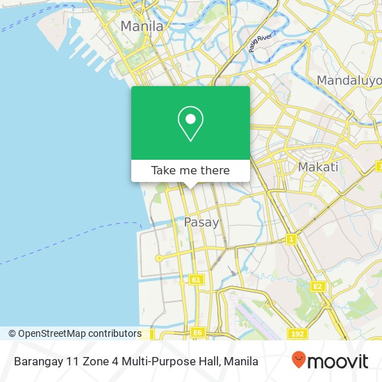 Barangay 11 Zone 4 Multi-Purpose Hall map