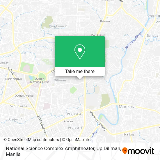 National Science Complex Amphitheater, Up Diliman map