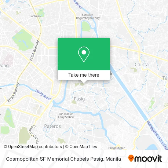 Cosmopolitan-SF Memorial Chapels Pasig map