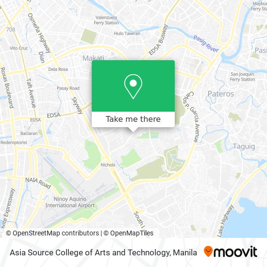 Asia Source College of Arts and Technology map