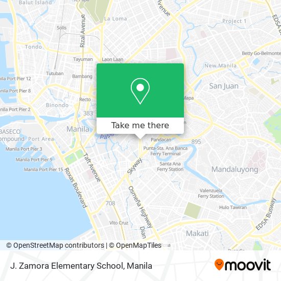 J. Zamora Elementary School map