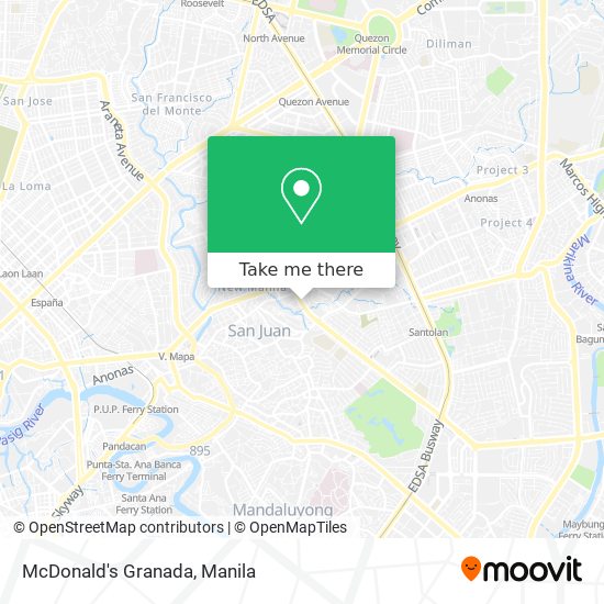 McDonald's Granada map