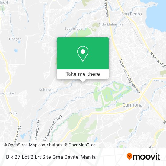 Blk 27 Lot 2 Lrt Site Gma Cavite map