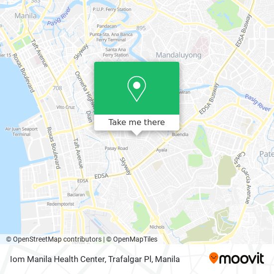 Iom Manila Health Center, Trafalgar Pl map
