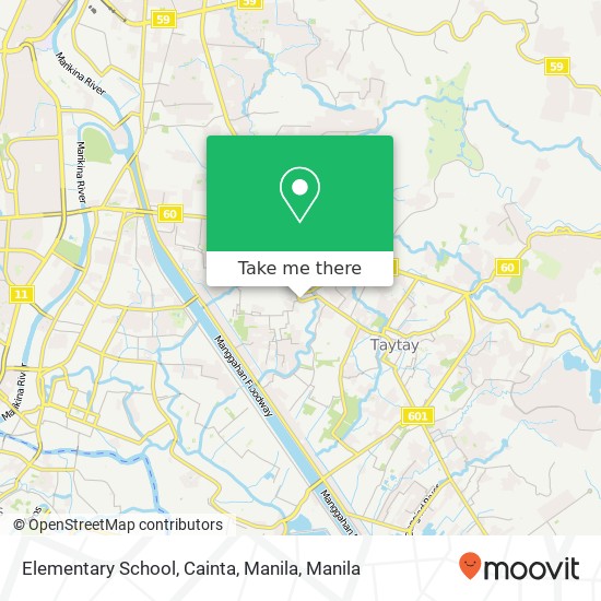 Elementary School, Cainta, Manila map