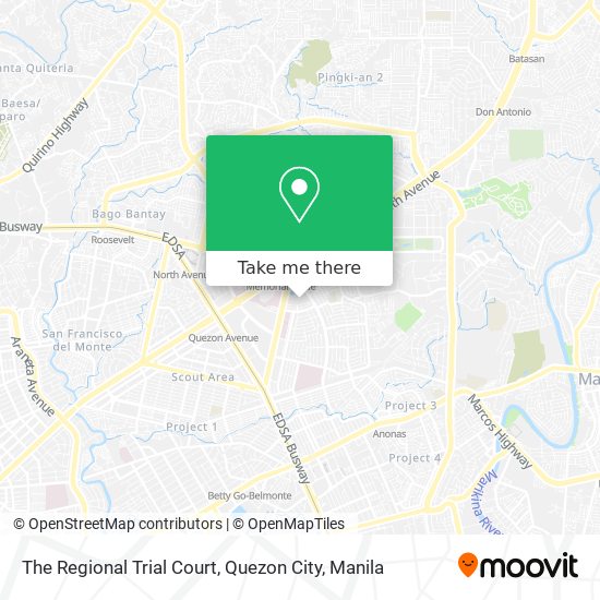 The Regional Trial Court, Quezon City map
