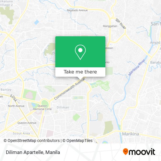 Diliman Apartelle map
