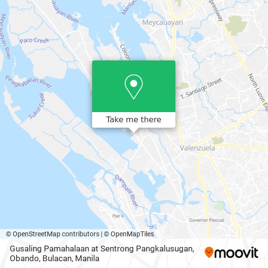 Gusaling Pamahalaan at Sentrong Pangkalusugan, Obando, Bulacan map