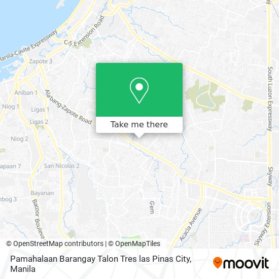Pamahalaan Barangay Talon Tres las Pinas City map