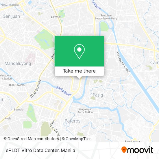 ePLDT Vitro Data Center map