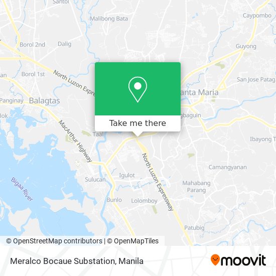Meralco Bocaue Substation map