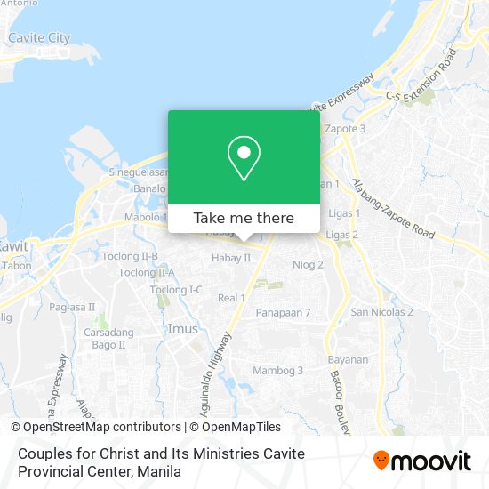 Couples for Christ and Its Ministries Cavite Provincial Center map