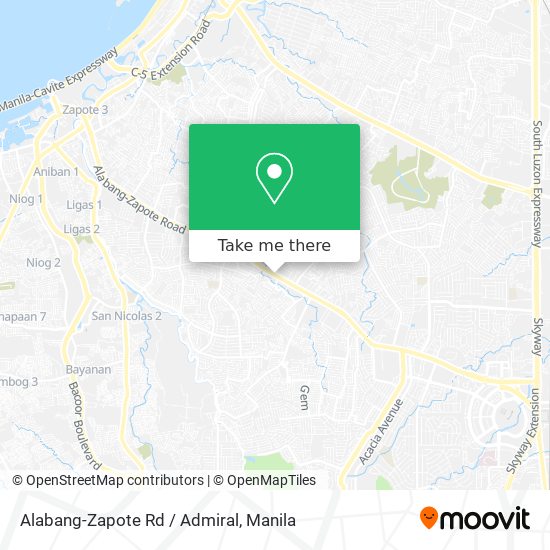 Alabang-Zapote Rd / Admiral map