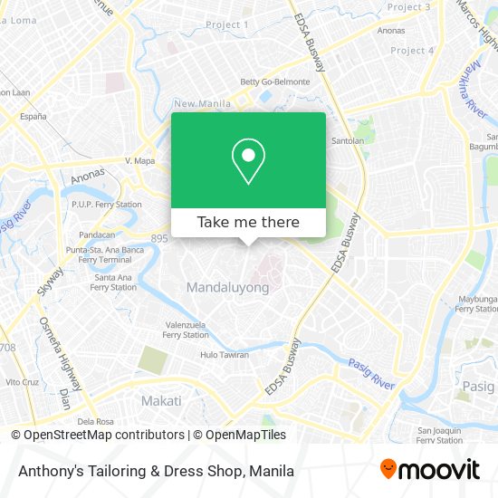 Anthony's Tailoring & Dress Shop map