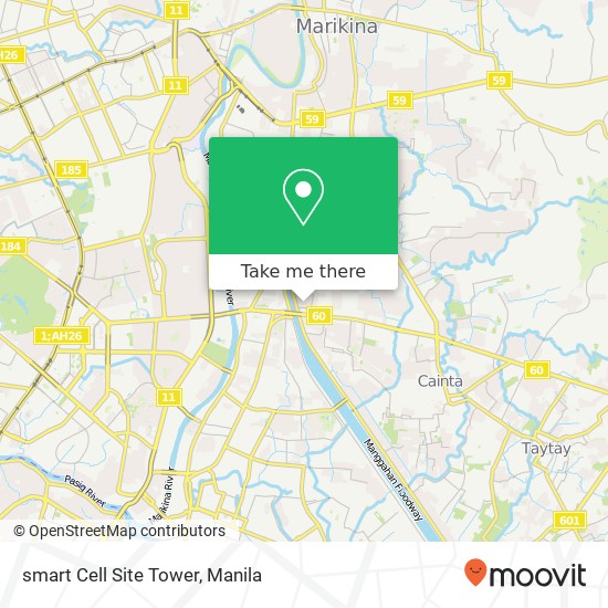 smart Cell Site Tower map