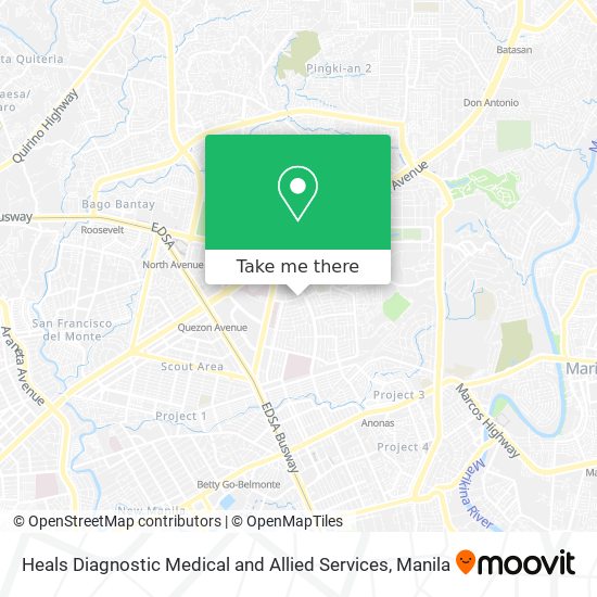 Heals Diagnostic Medical and Allied Services map