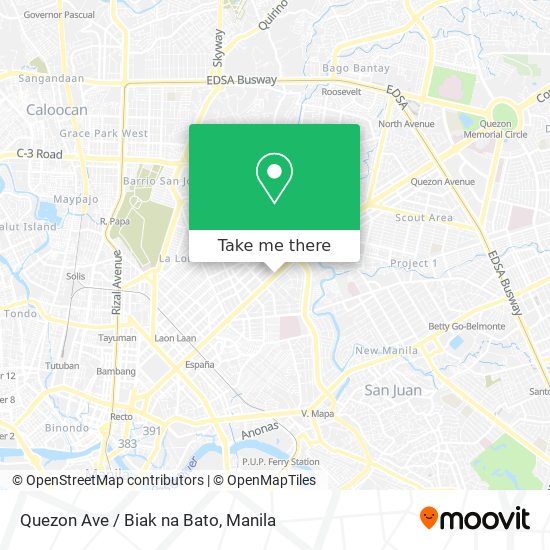 Quezon Ave / Biak na Bato map