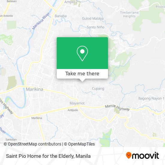 Saint Pio Home for the Elderly map