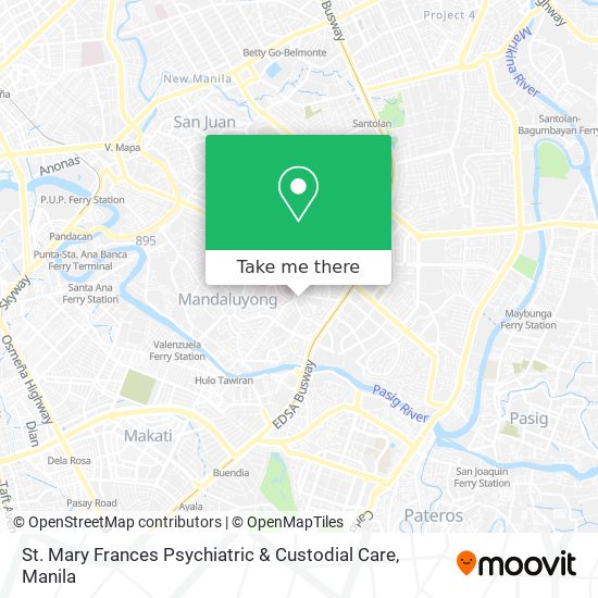 St. Mary Frances Psychiatric & Custodial Care map