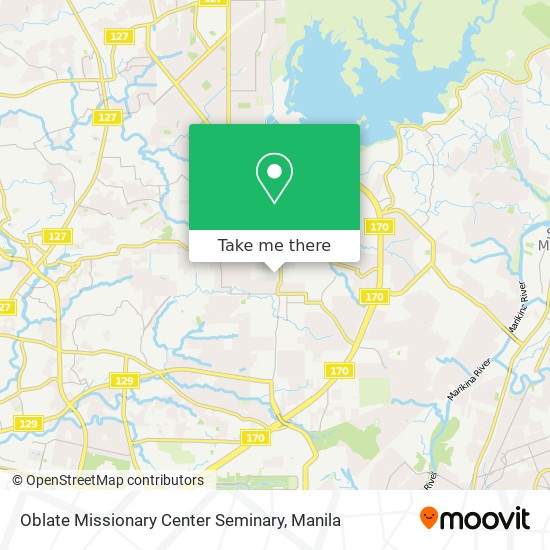 Oblate Missionary Center Seminary map