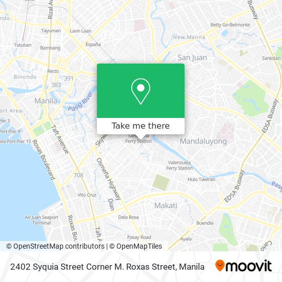 2402 Syquia Street Corner M. Roxas Street map