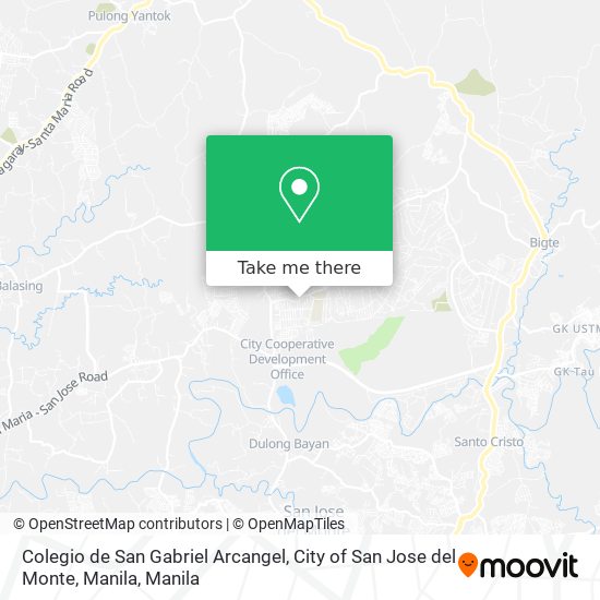 Colegio de San Gabriel Arcangel, City of San Jose del Monte, Manila map