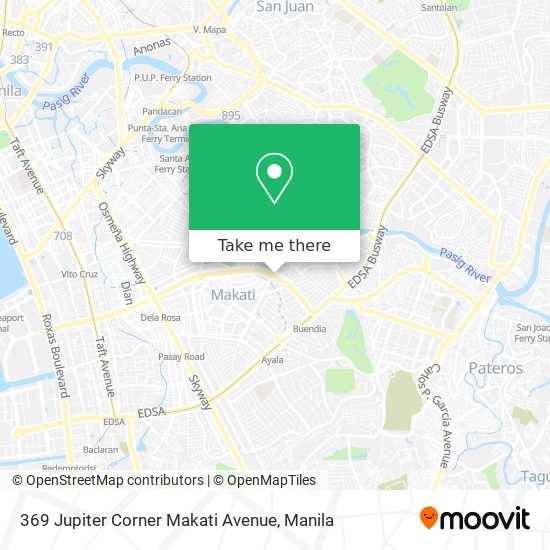 369 Jupiter Corner Makati Avenue map