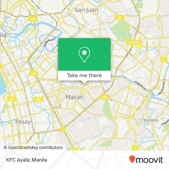 KFC Ayala map