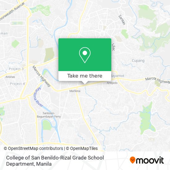 College of San Benildo-Rizal Grade School Department map