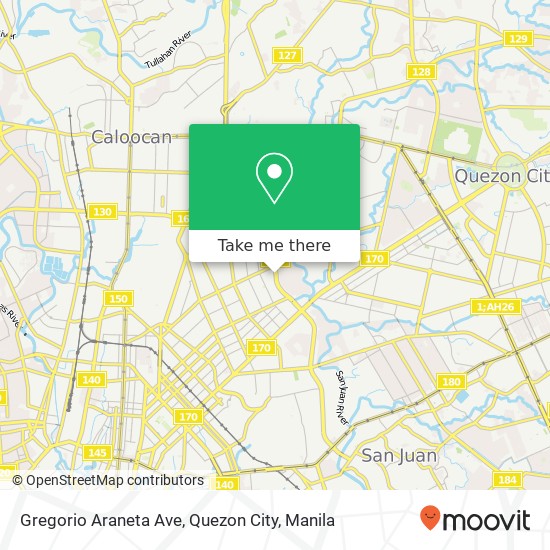 Gregorio Araneta Ave, Quezon City map