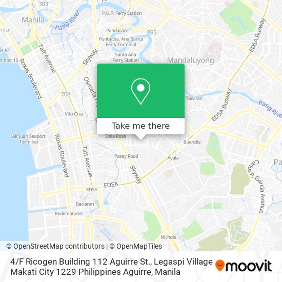 4 / F Ricogen Building 112 Aguirre St., Legaspi Village Makati City 1229 Philippines Aguirre map