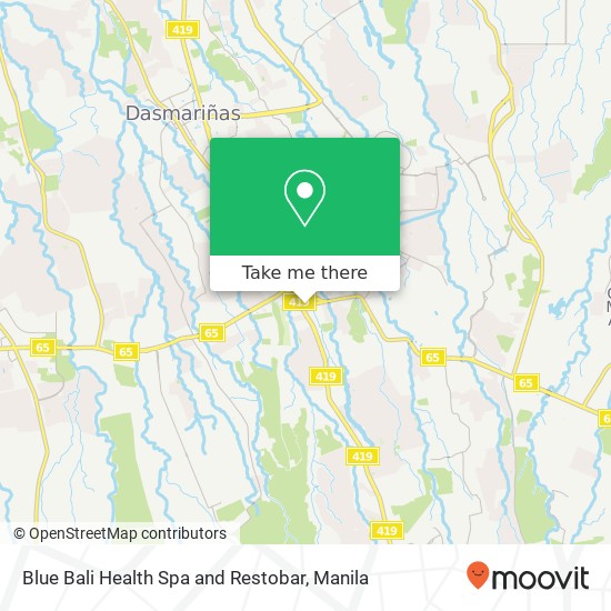 Blue Bali Health Spa and Restobar, Governor's Dr Sampaloc I, Dasmariñas map
