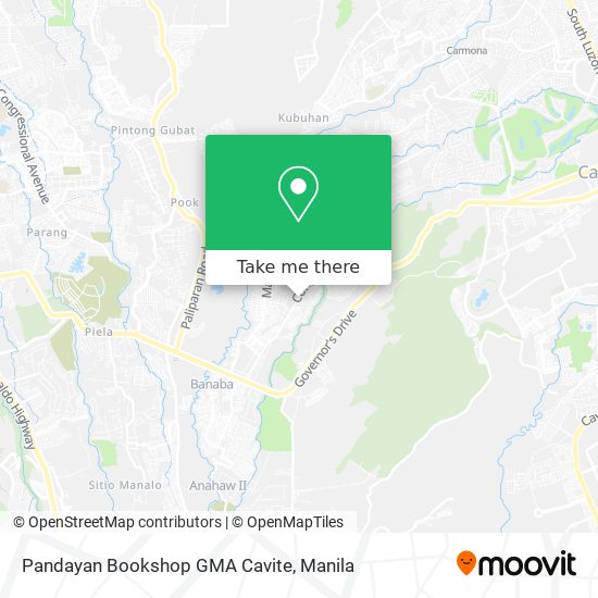 Pandayan Bookshop GMA Cavite map