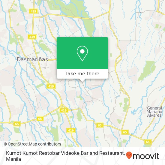 Kumot Kumot Restobar Videoke Bar and Restaurant, Fatima II, Dasmariñas map