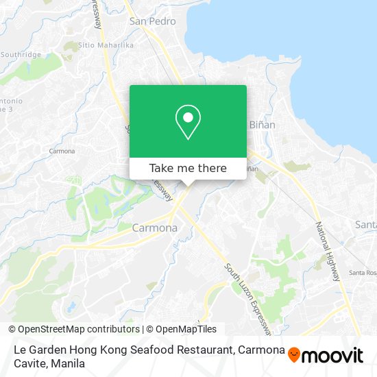 Le Garden Hong Kong Seafood Restaurant, Carmona Cavite map