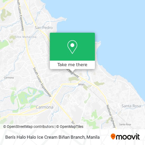 Ben's Halo Halo Ice Cream Biñan Branch map