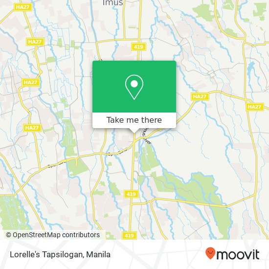 Lorelle's Tapsilogan, E. Aguinaldo Hwy Anabu II-D, Imus map