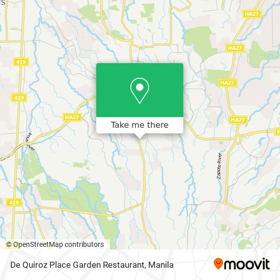 De Quiroz Place Garden Restaurant map