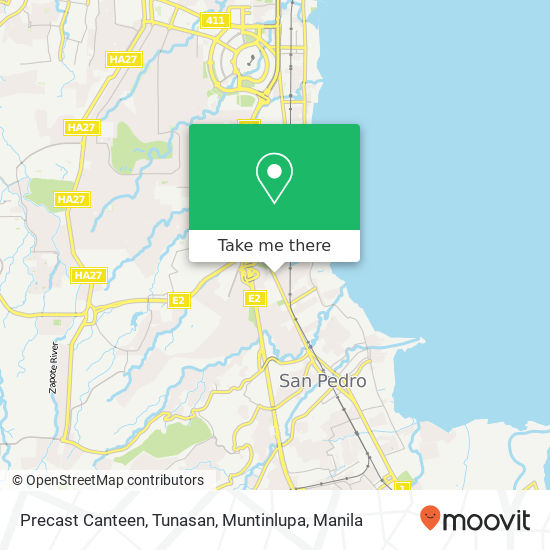 Precast Canteen, Tunasan, Muntinlupa map