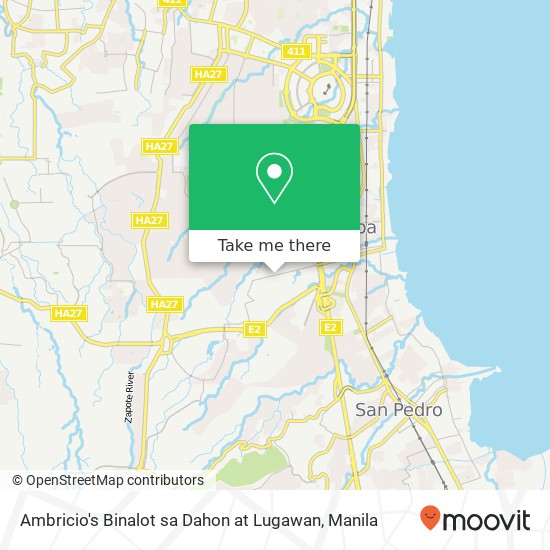 Ambricio's Binalot sa Dahon at Lugawan, E. Rodriguez Sr. Ave Poblacion, Muntinlupa map