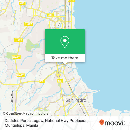 Dadides Pares Lugaw, National Hwy Poblacion, Muntinlupa map