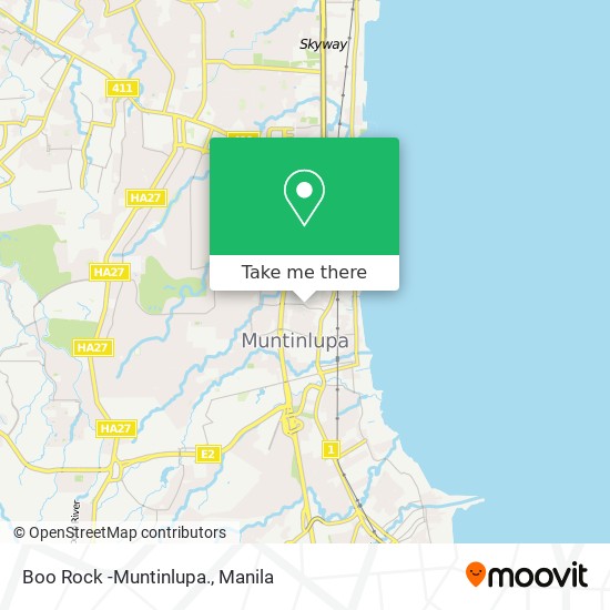 Boo Rock -Muntinlupa. map