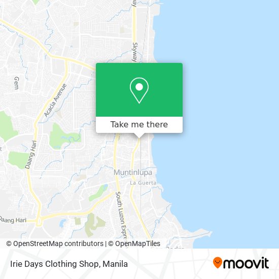 Irie Days Clothing Shop map